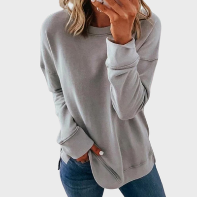 Elizabeth – Lightweight style with a solid colour jumper