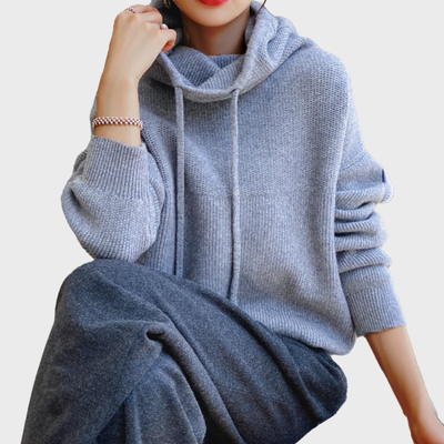 Women's Wool Hoodie with Drawstring