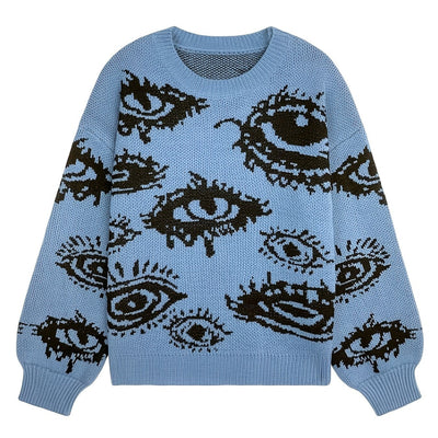 Liora | Soft Knit Sweater with Eye Pattern